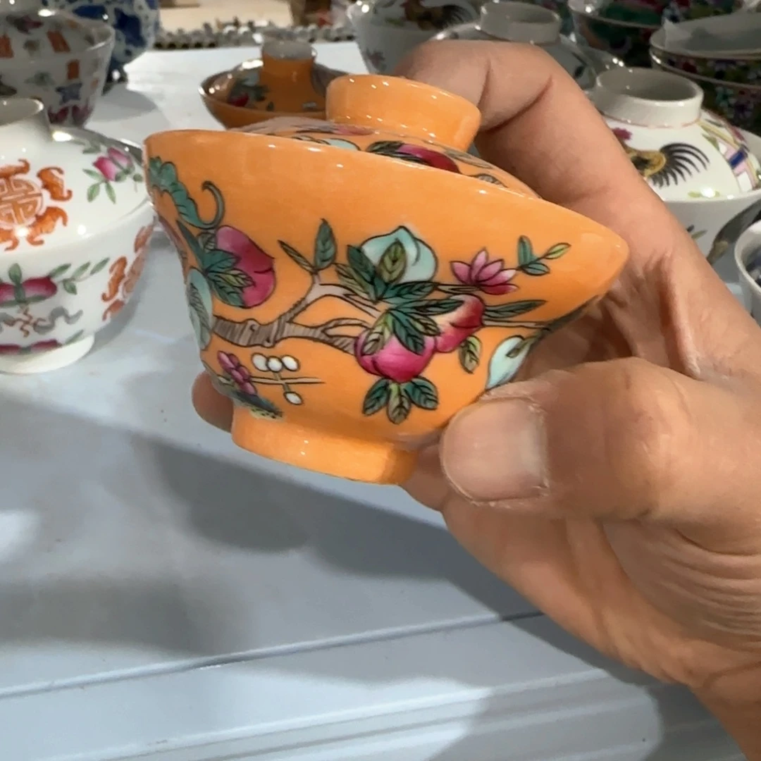 瓷片摆件手绘瓷器全部处理