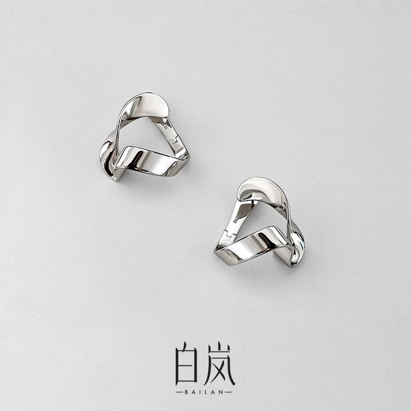 925银耳饰 【双11新品】丝路耳扣小众气质简约素款原创设计女ED4800