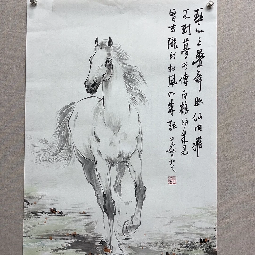 国画艺术家真人手绘