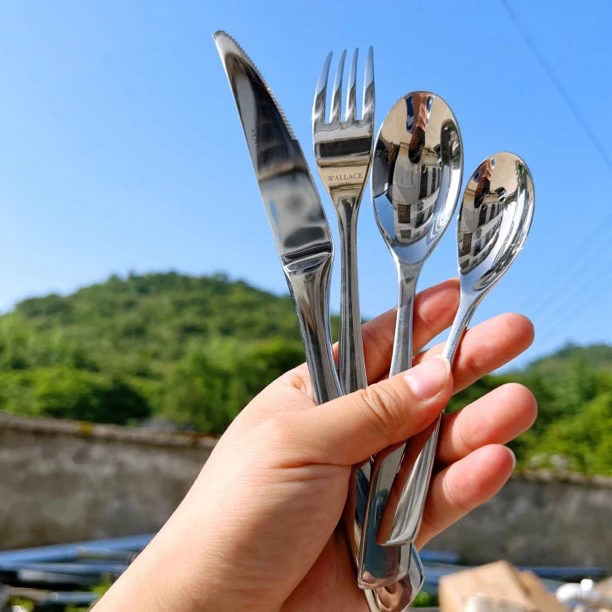 Wallace吃饭成人创意刀叉勺汤勺汤匙餐具长柄四件套勺子家用