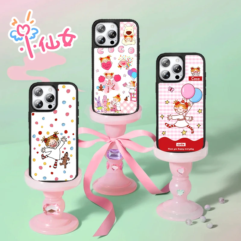 小女孩系列鎏金壳适用苹果iPhone16promax手机壳16可爱卡通15套14