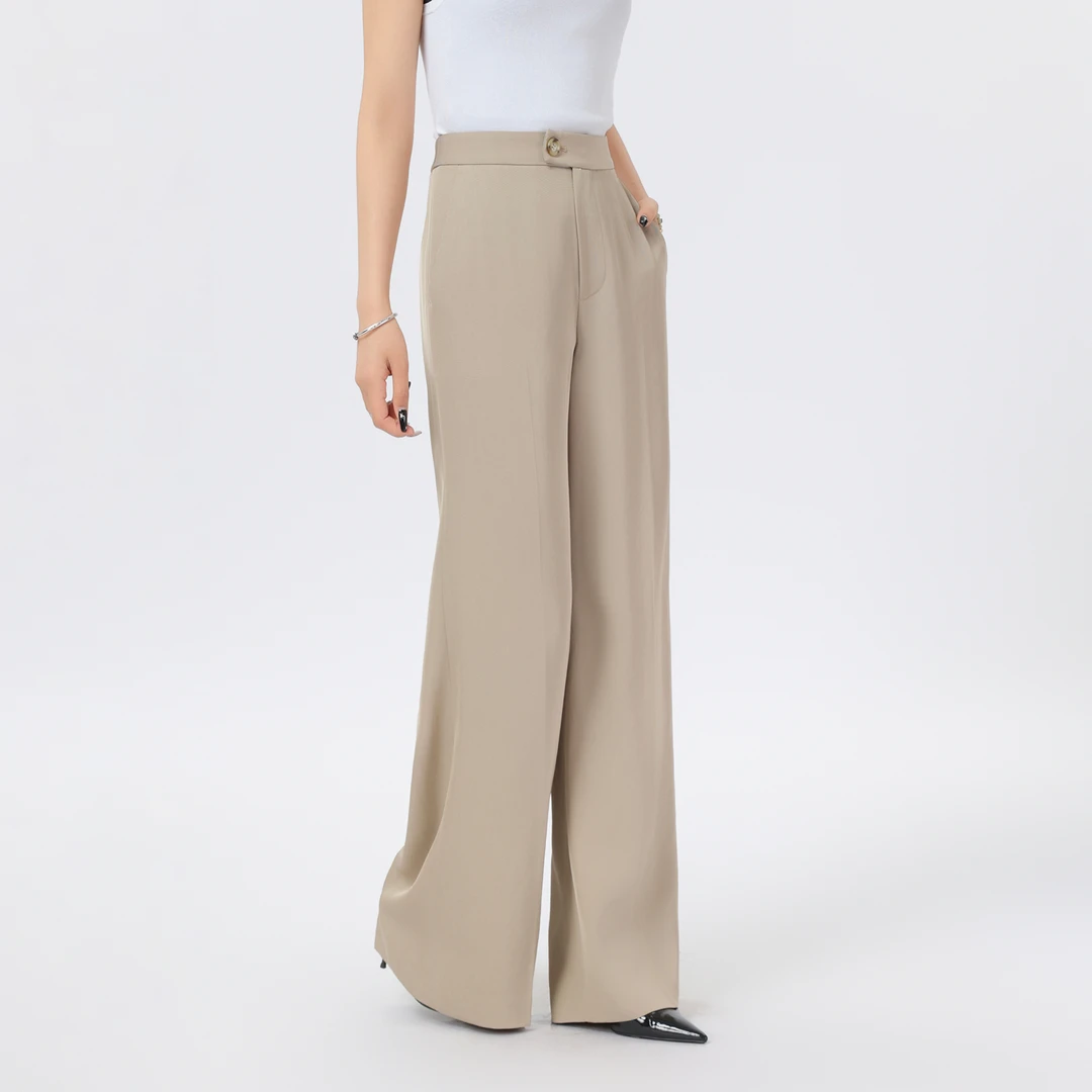 GIRDEAR/哥弟25新款垂感宽松慵懒风通勤显瘦百搭长裤裤子110015