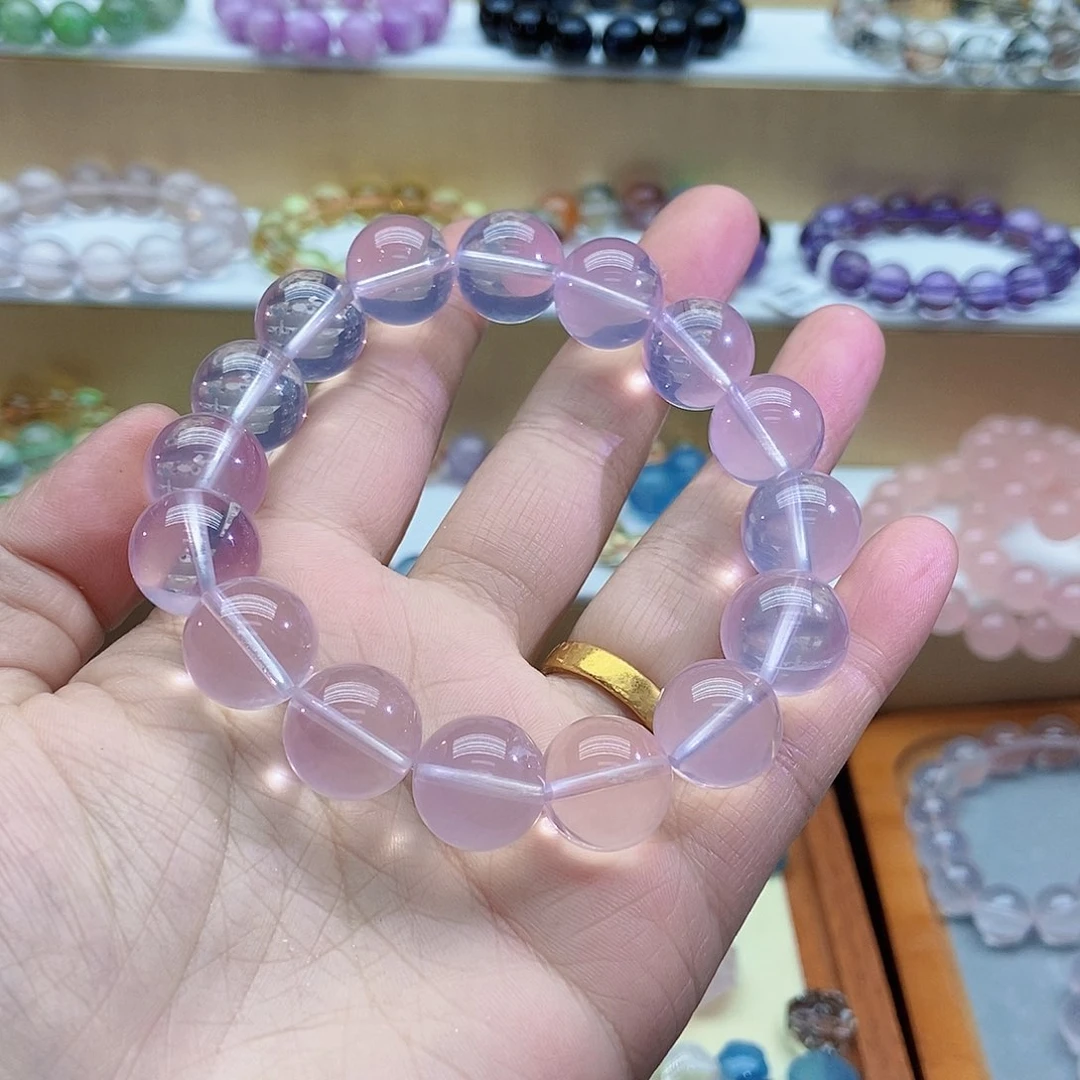 水晶手串未镶嵌影*粉晶14