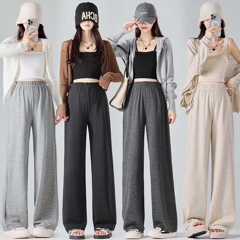 2025新款时尚孕妇裤子春秋新款外穿抽绳阔腿裤长裤托腹裤外穿