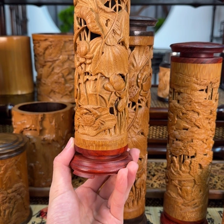 香榧木荷花香筒 小号