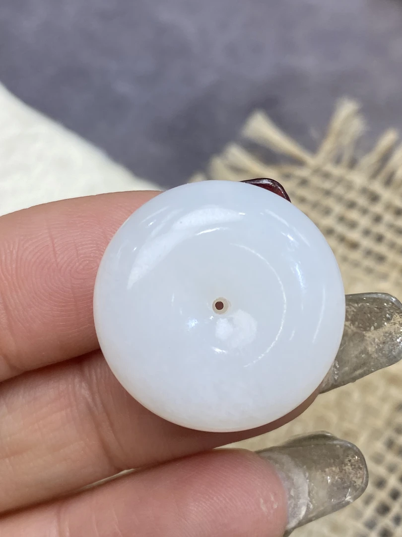 精品和田玉白玉平安扣23.5✖️8重9.2克24✖️8重9.4克