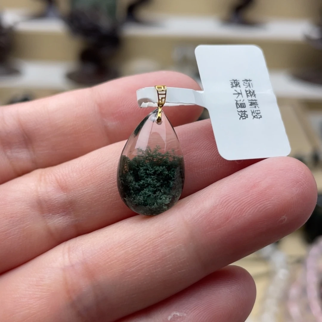 吊坠(不含链)18K金镶嵌水晶
