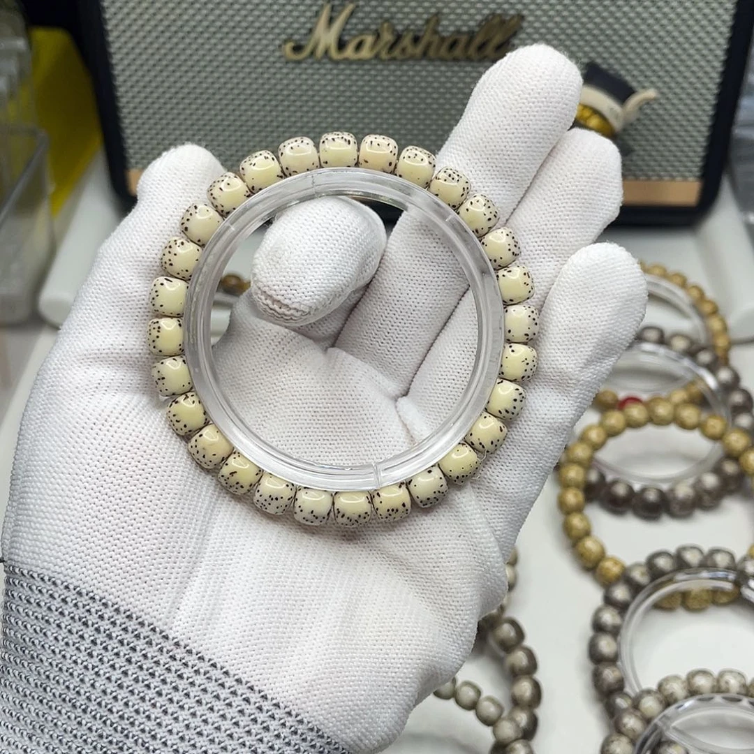 大****手串星月菩提8mm 瓷白河豚