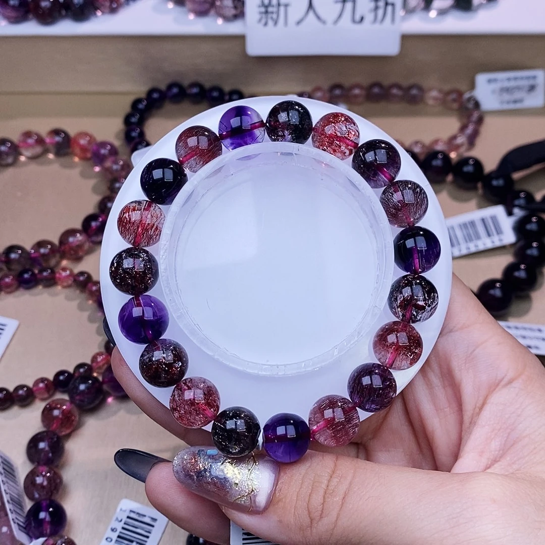 未镶嵌手串水晶黑加仑超七10mm+