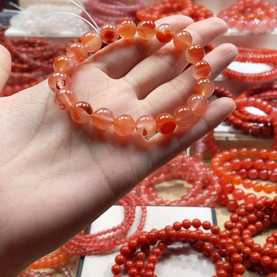 南红玛瑙未镶嵌手链