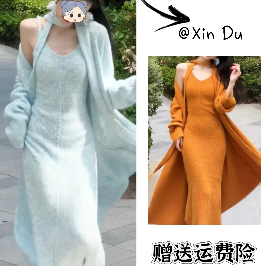 2025秋季新款时尚显瘦气质女士网红洋气两件套百搭款D23076