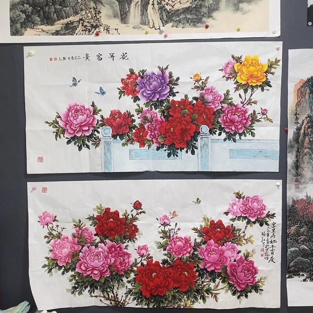 国画旋*赵艳红手绘作品70.140