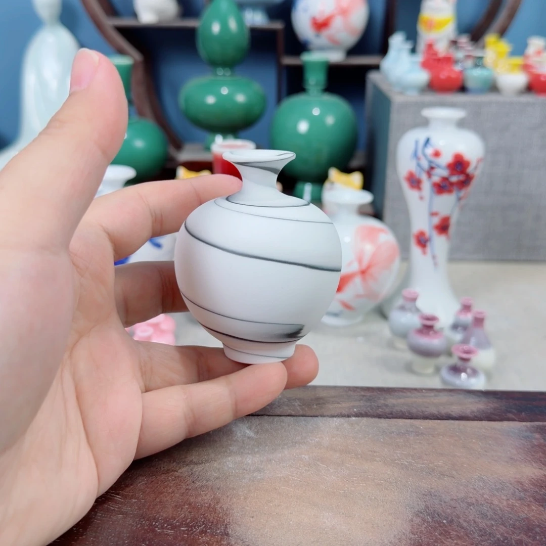 陶瓷手工小花器摆件