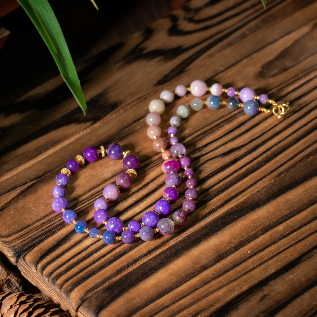 世间臻宝-水蜜桃丨18K金冰种舒俱来项链/45cm/多样性发/P7478/孤