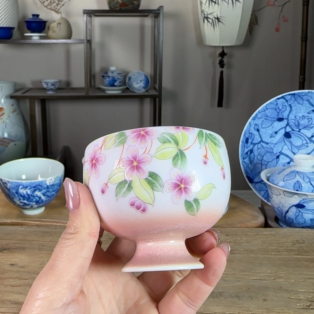 杯景德镇陶瓷柴烧多人