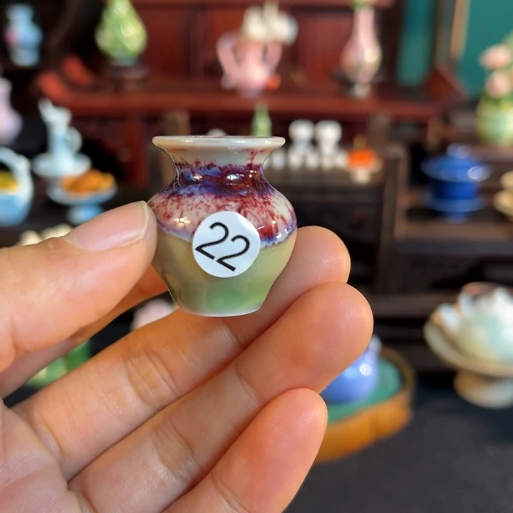 摆件微陶老王迷你花瓶
