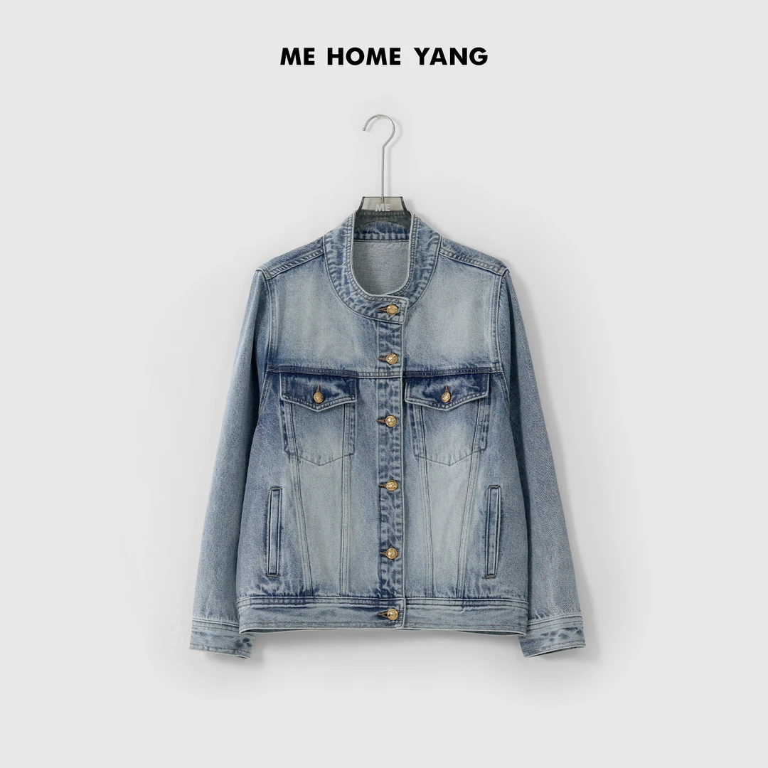 ME【金豆牛仔】VTG奢牌感廓形遮肉显瘦百搭宽松牛仔外套MESS0381