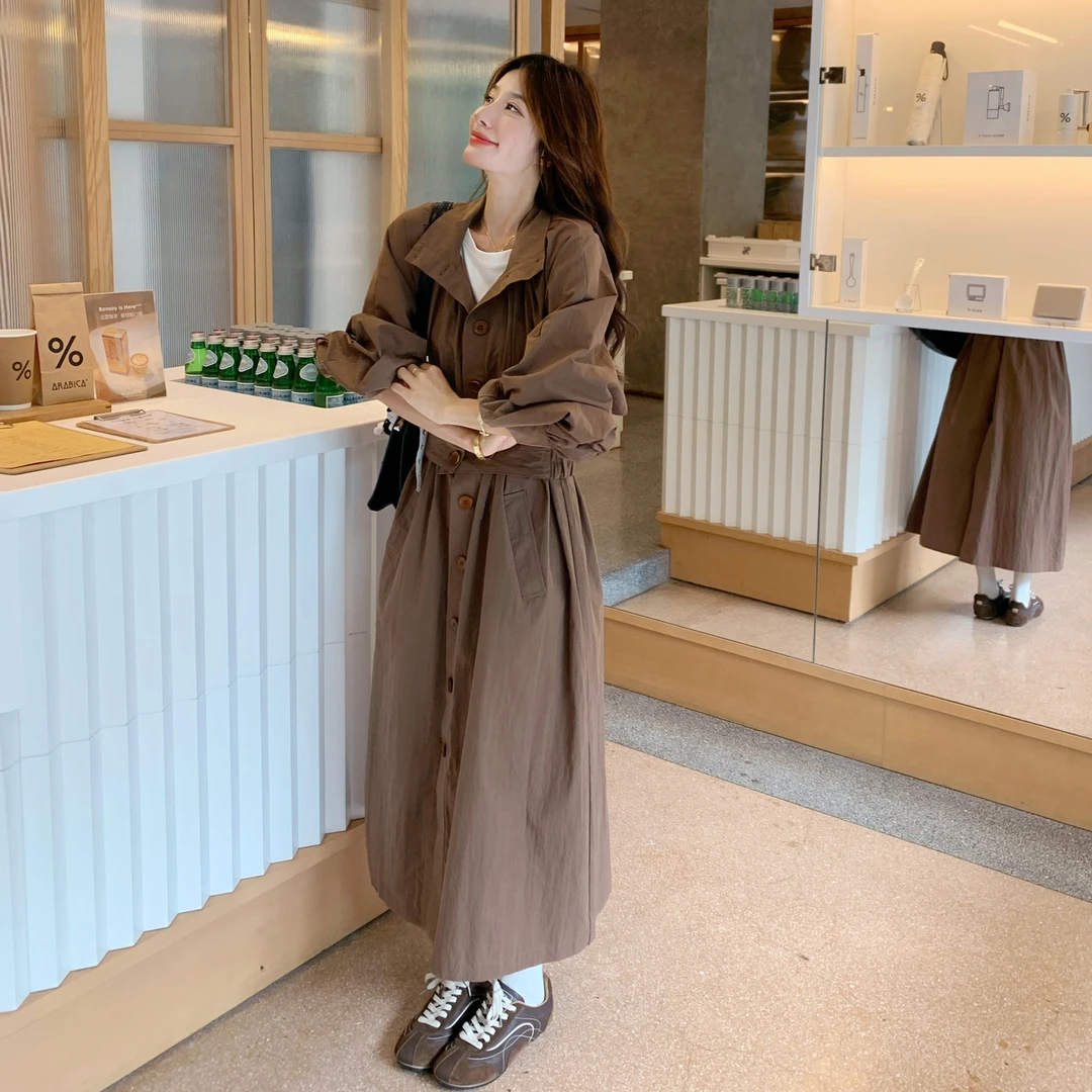 秋装新款现货 女士精品长款风衣 2C271-9539-P175K238
