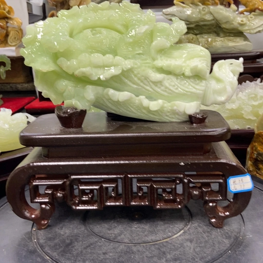 石材天然岫岩玉摆件