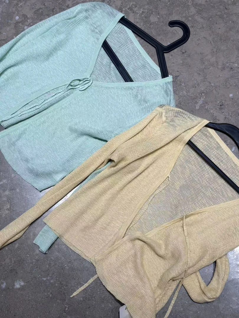 DOUWU【薄荷绿黄防晒背心套装】13834