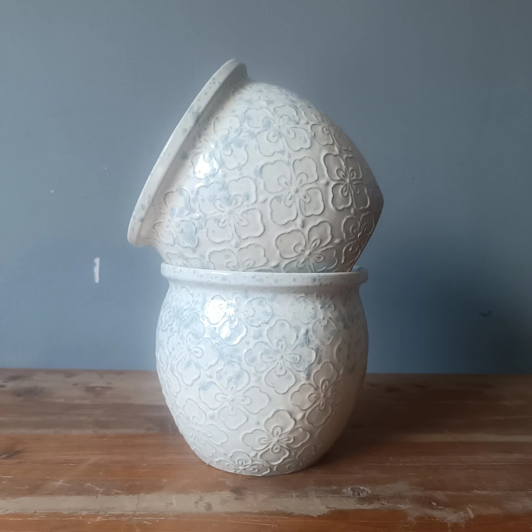 47#宜兴  粗陶 手工 复古 多肉花盆 大口径室内高度18cm 口径20cm