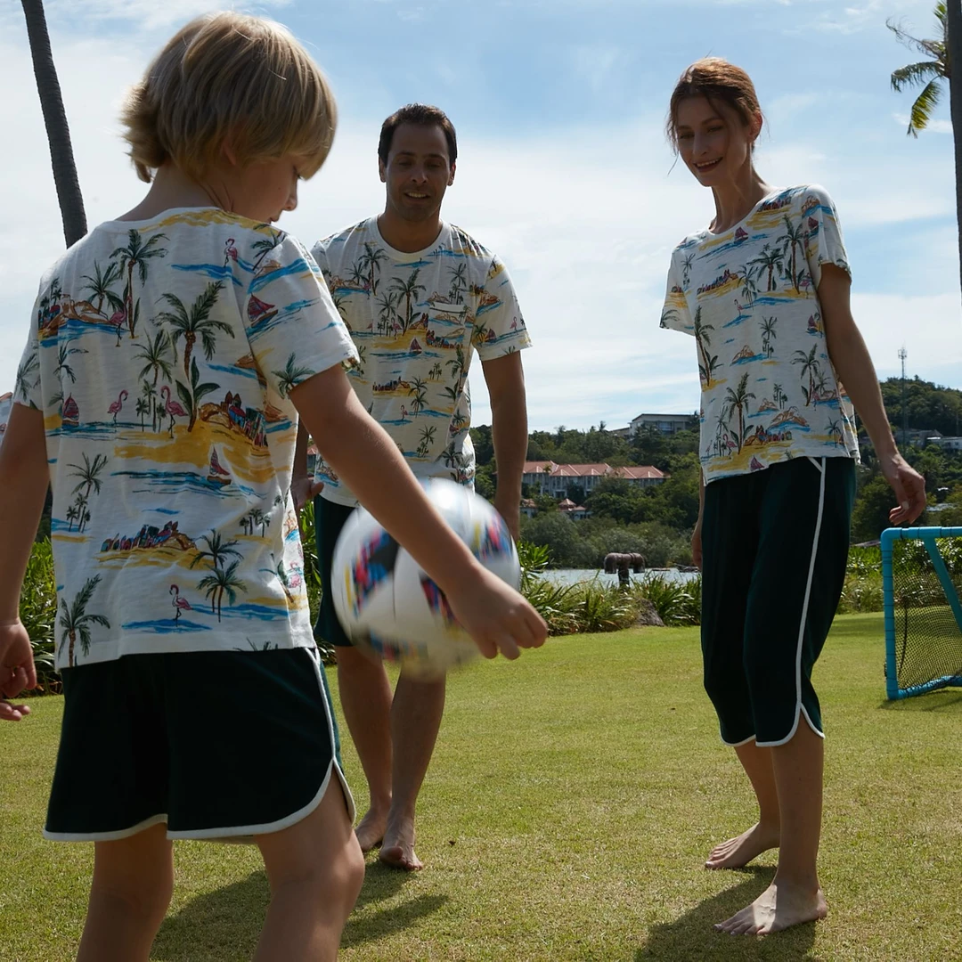 绮瑞家居服针织纯棉套装