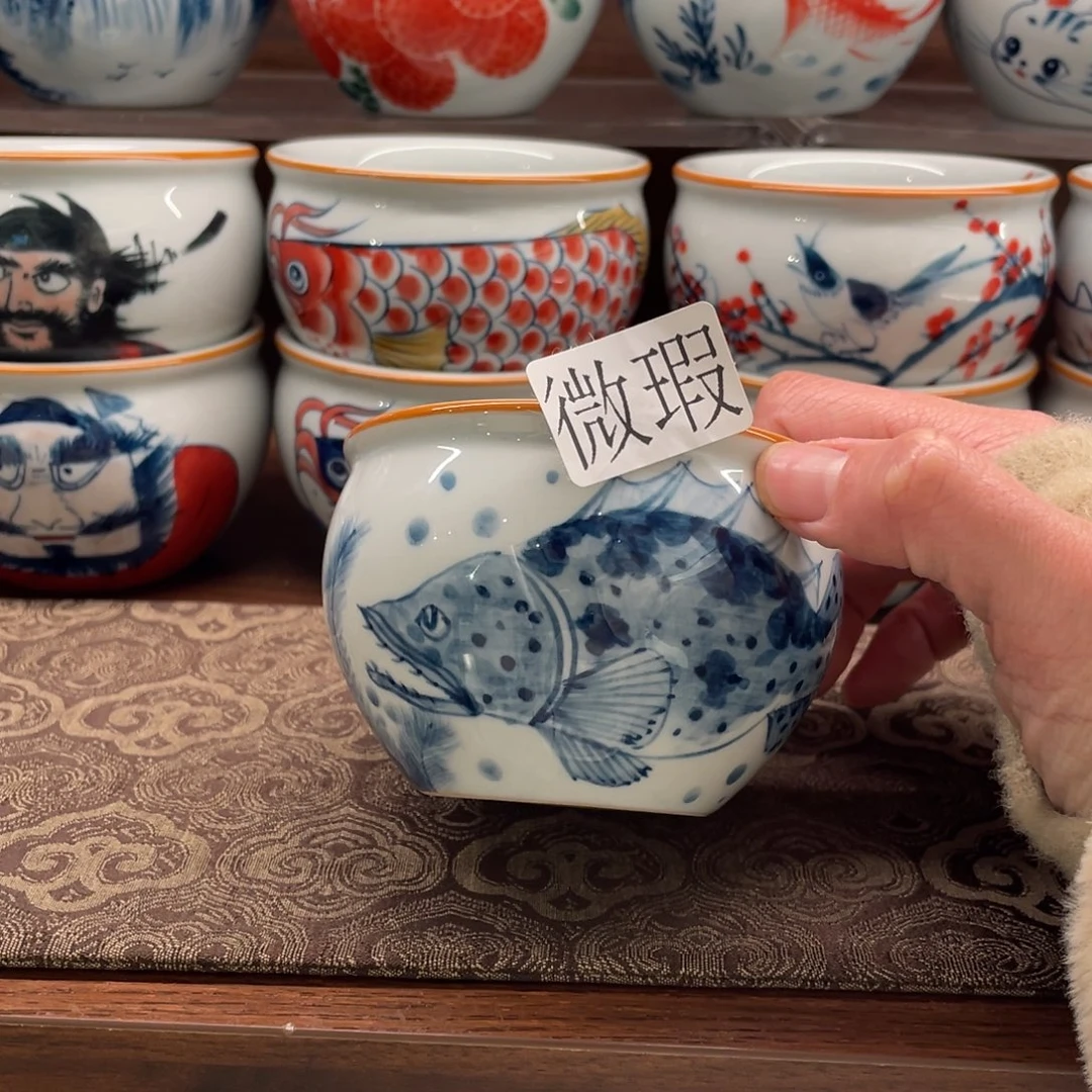 有瑕釉下彩纯手绘