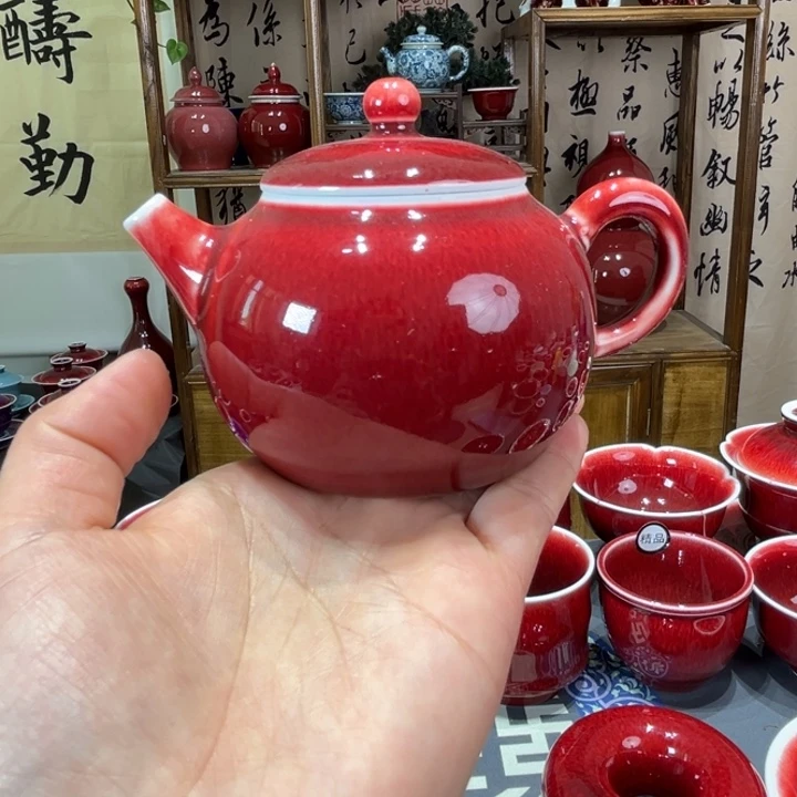 景德镇陶瓷苹果壶