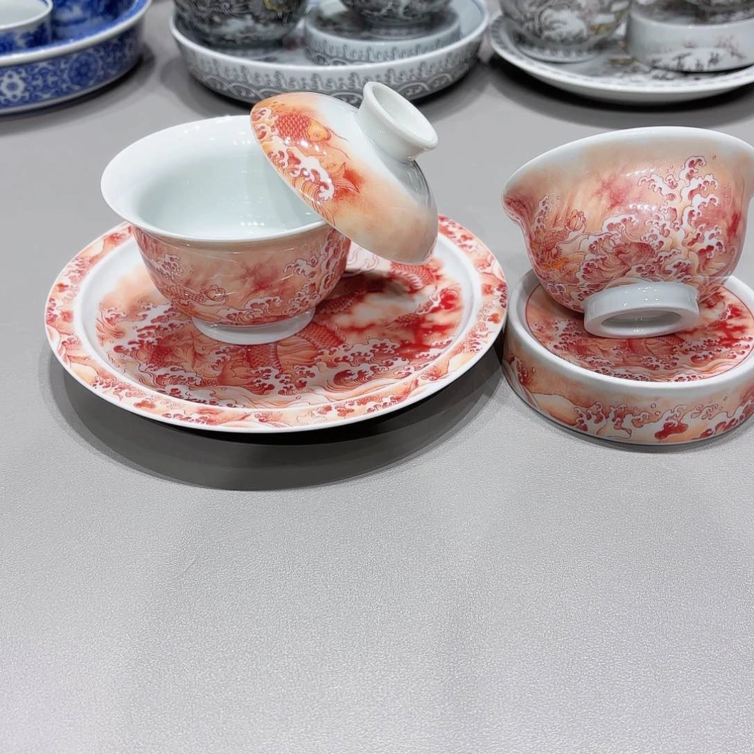 盖碗景德镇高温茶具