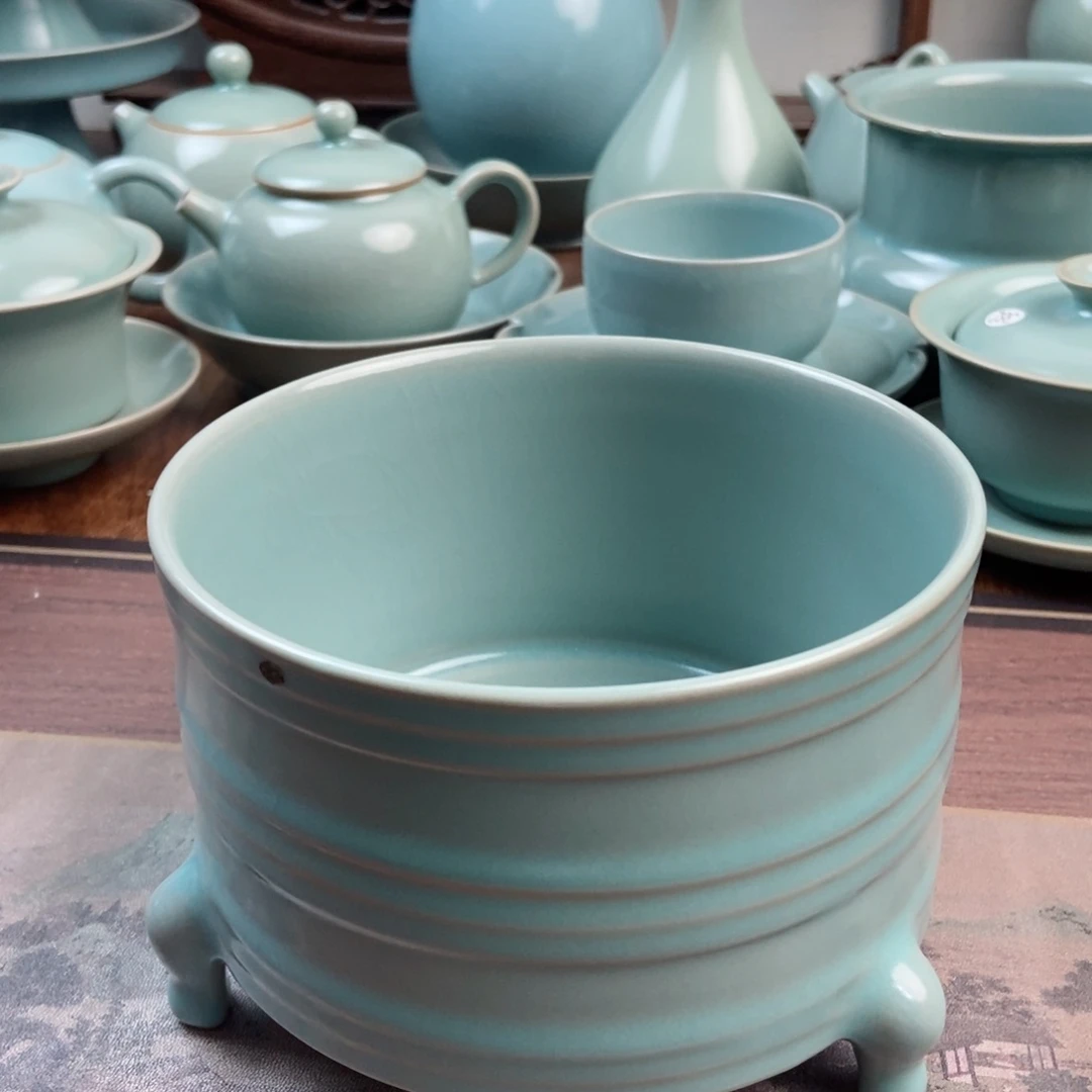 摆件原产地原矿汝瓷～茶器