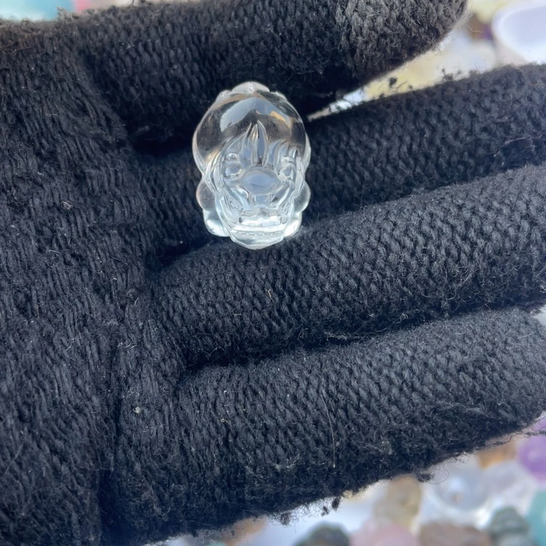水晶貔貅未镶嵌白水貔貅