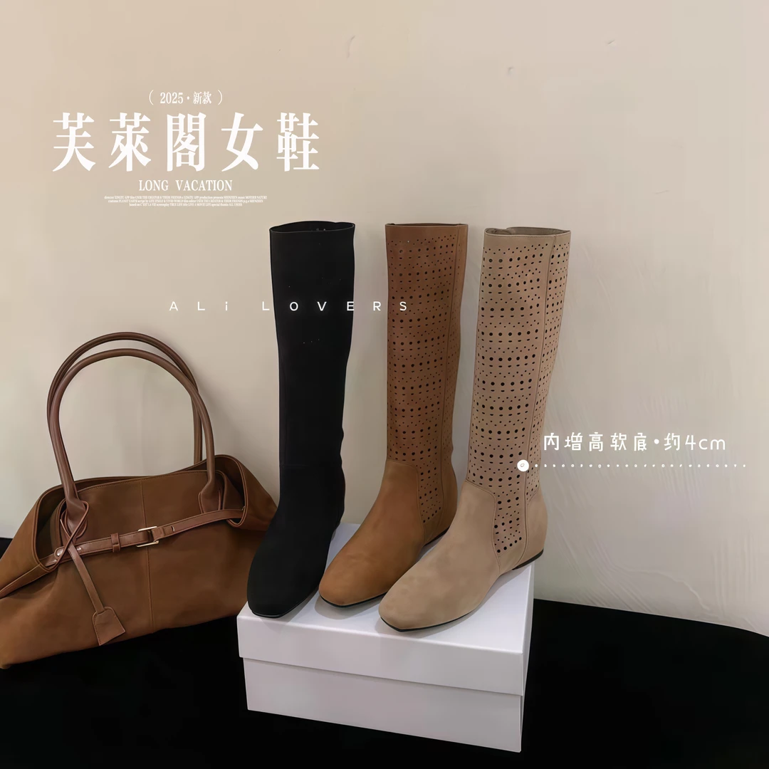 时装靴秋冬长靴new vintage欧若假日风沙丘废土风2025新款靴子801