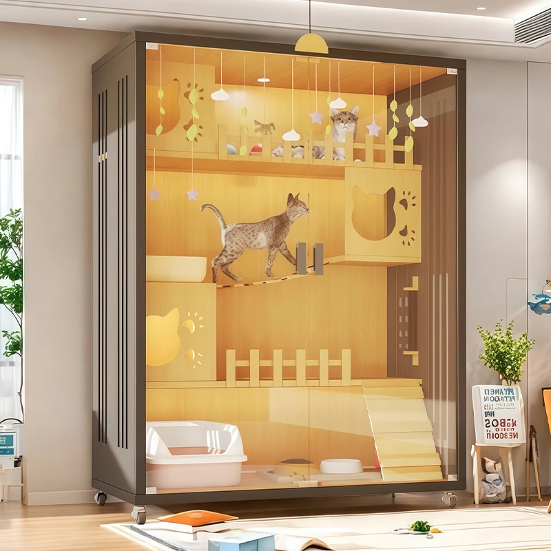猫别墅宠物柜猫笼猫屋子猫笼子家用室内豪华版超大自由空间猫笼
