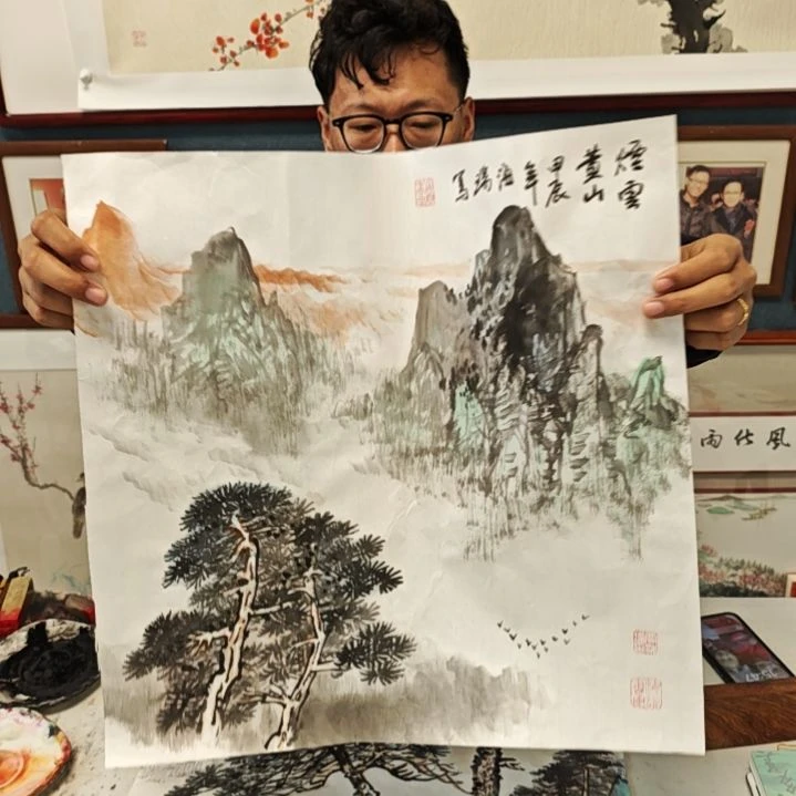 国画贾海瑞老师现场定制