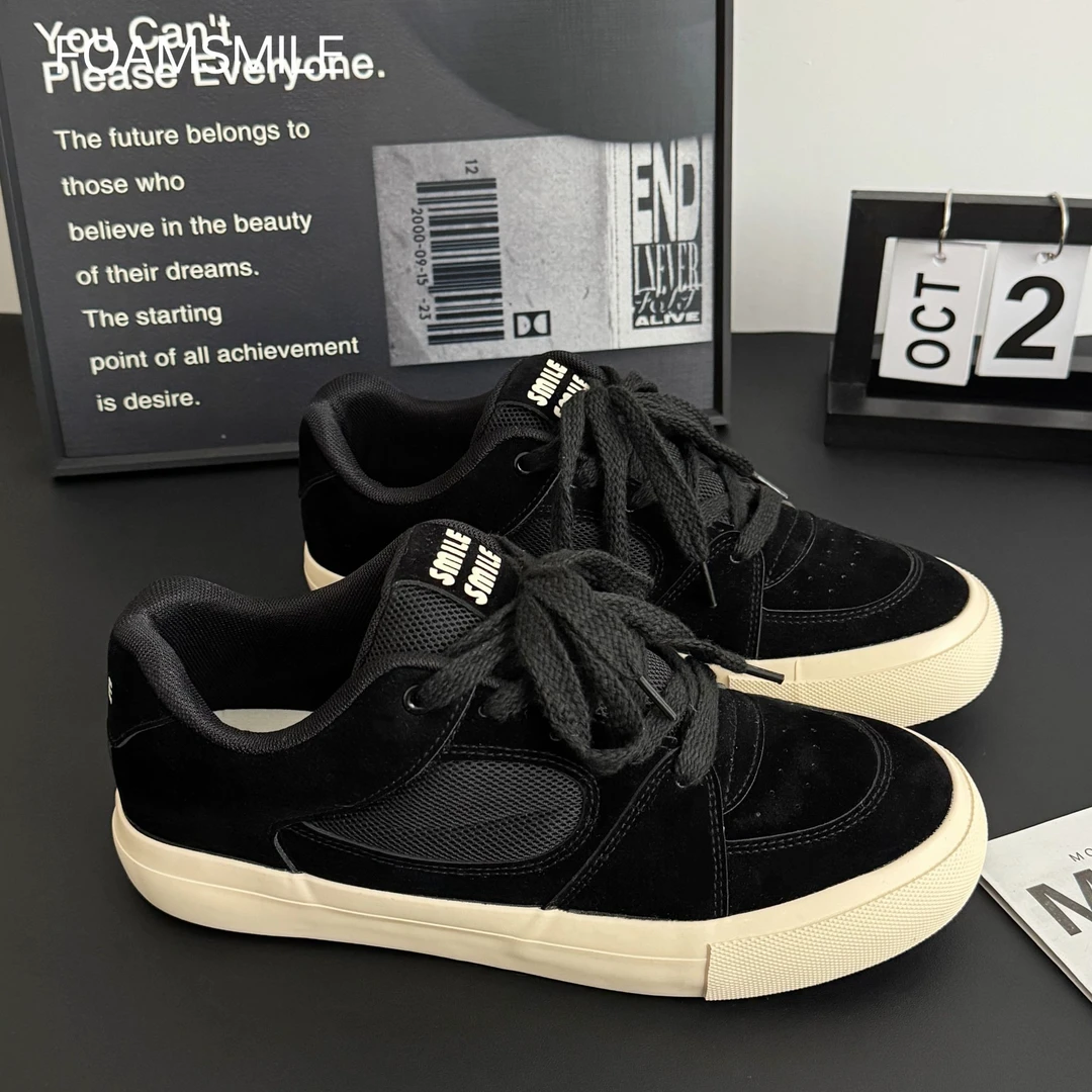 Foam smile | 冬季厚料板鞋男鞋韩版运动休闲鞋男士百搭板鞋