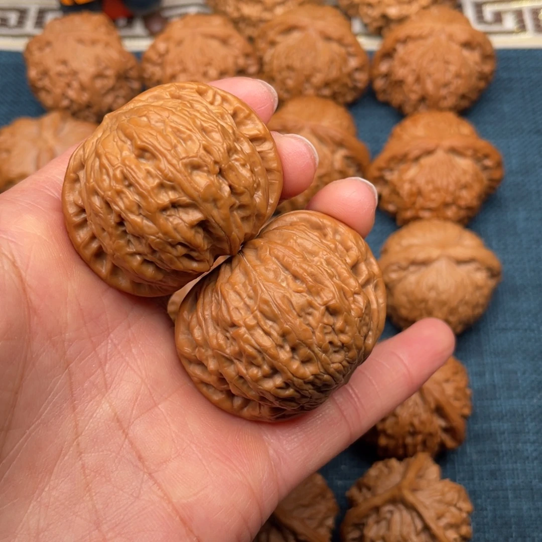 文玩核桃把件43精品球铁锤