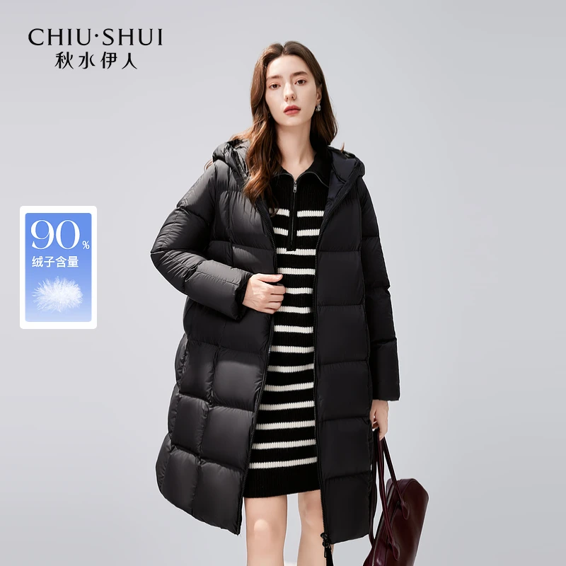 【小呆鸟专享】秋水伊人连帽羽绒服冬装女装式外套624408C150049