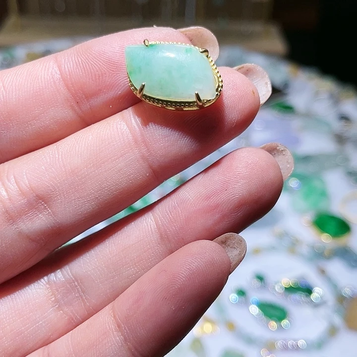 翡翠银S925镶嵌颈饰