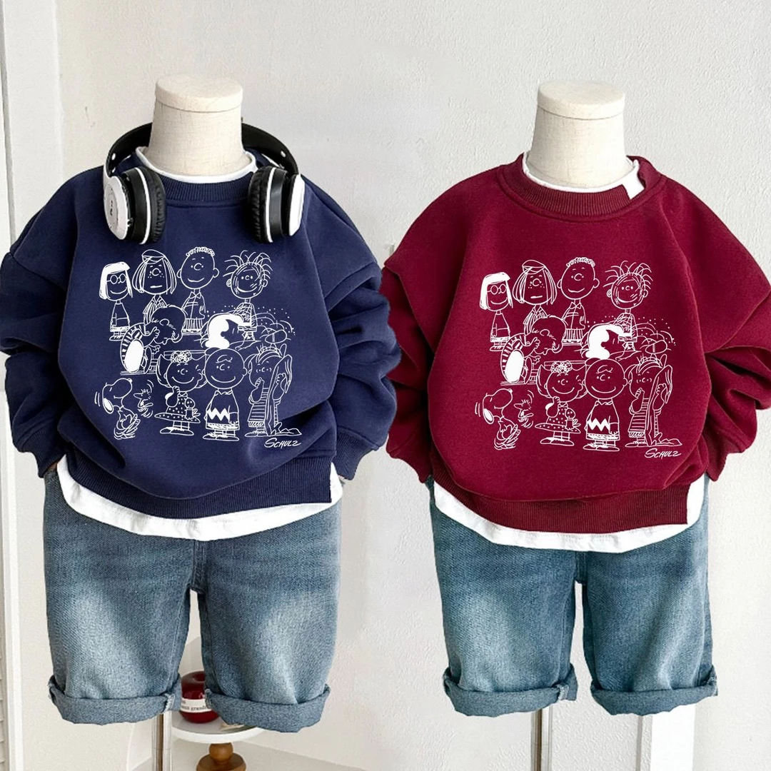 抢新儿童秋季新款卫衣2025时尚洋气男童韩版网红百搭史努比卫衣潮