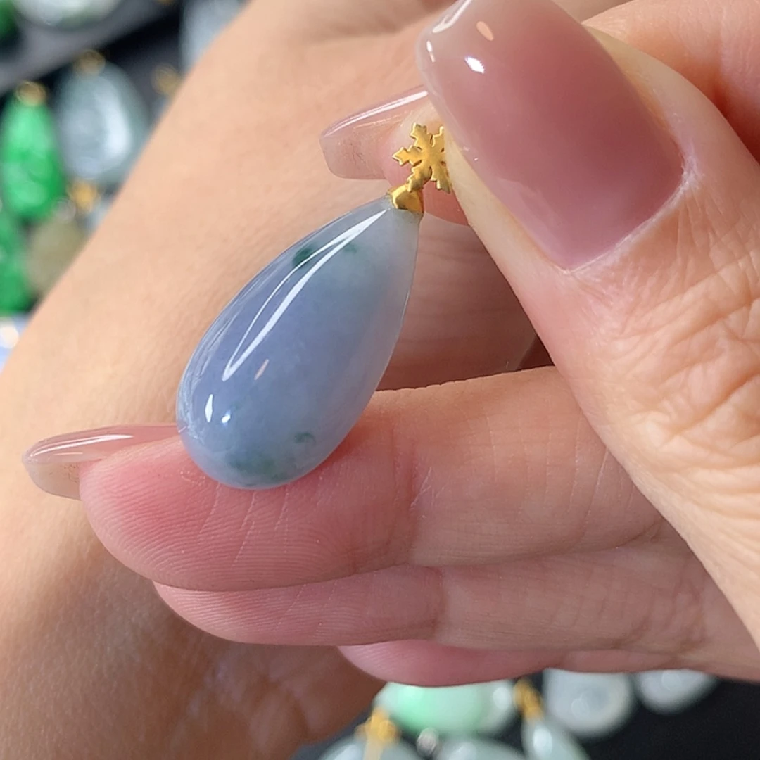 【闪购商品】翡翠吊坠(赠链)18K金镶嵌