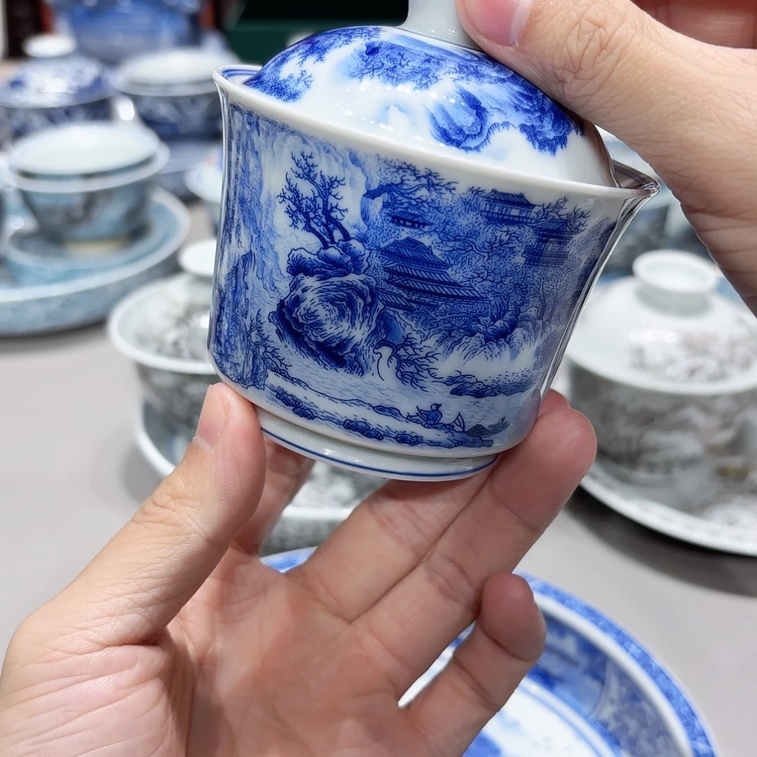 盖碗景德镇高温茶具