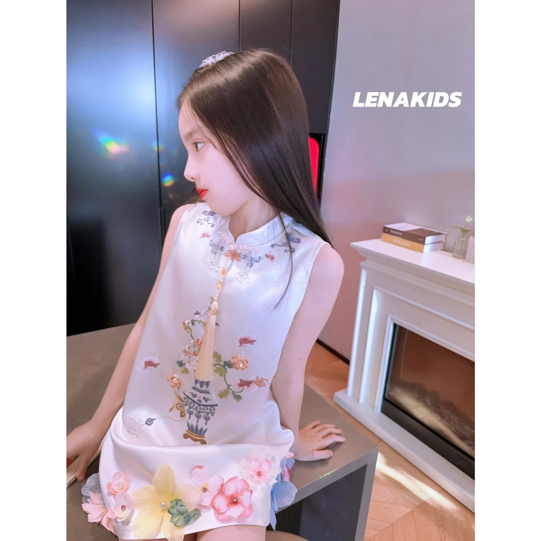 Lenakids【现货】【新中式·改良版旗袍裙·高定刺绣连衣裙】25041802