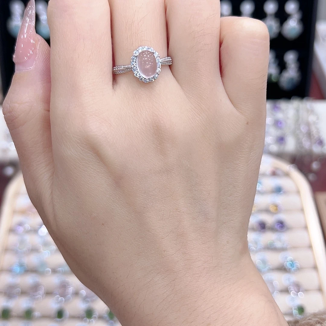 翡翠银S925镶嵌戒指