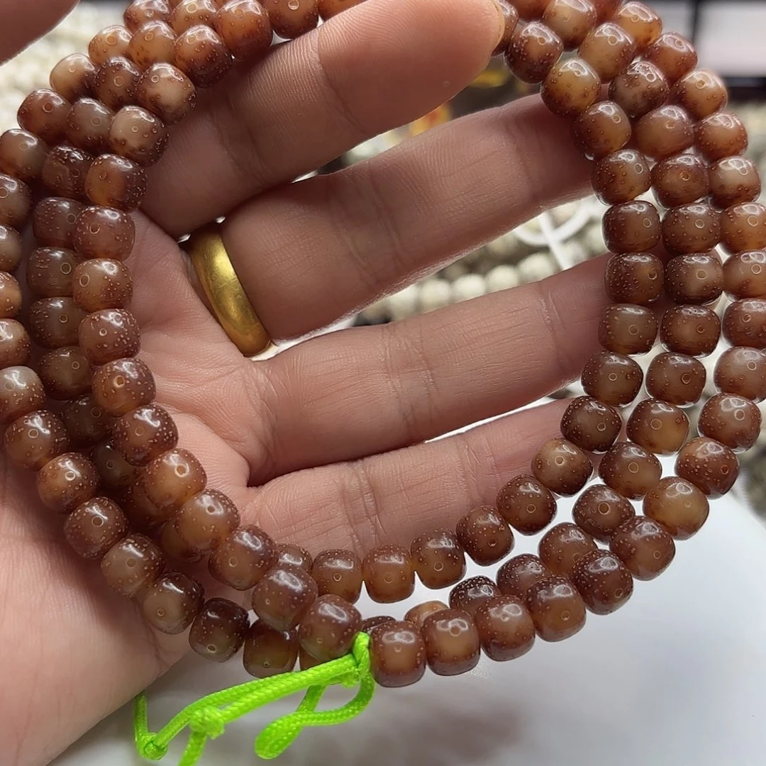 星月菩提手串87玉化果冻大留白