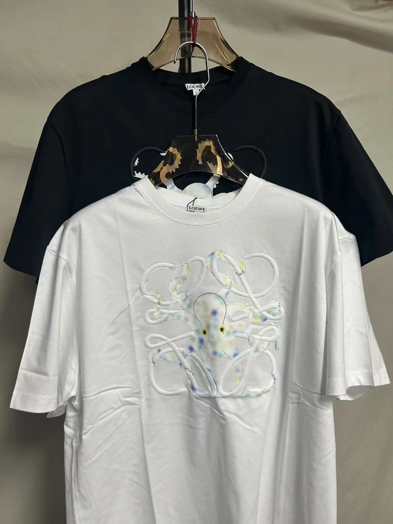 99新 LOEWE/罗意威 99新/罗意威/刺绣章鱼LOGO圆领T恤02