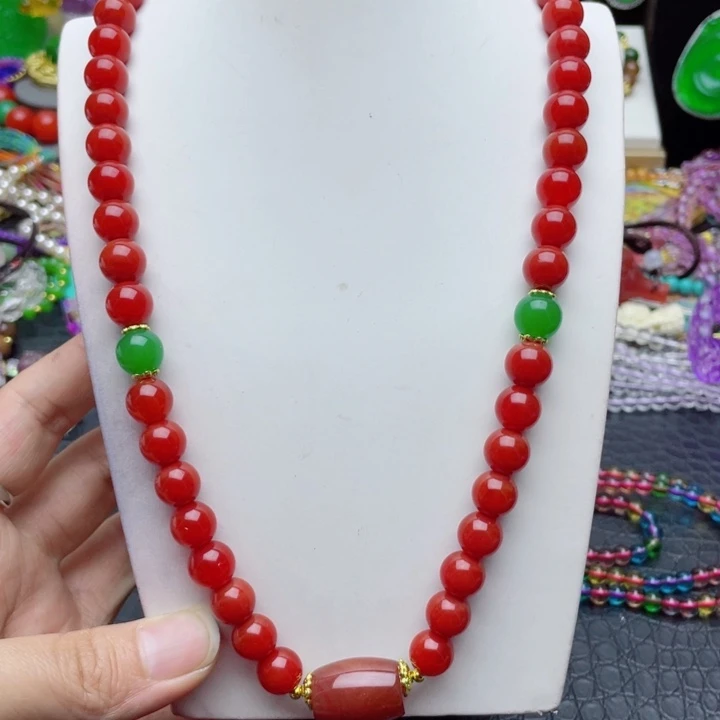 树脂制品88号樱桃红项链