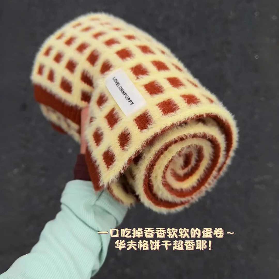 焦糖蛋卷 | 软糯糯2025秋冬新款韩系围巾披肩两用氛围感拍照围脖