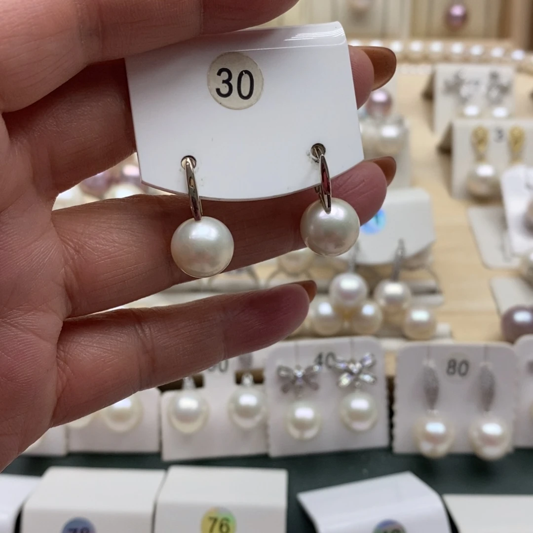 摩***卡淡水珍珠颈饰银S925镶嵌