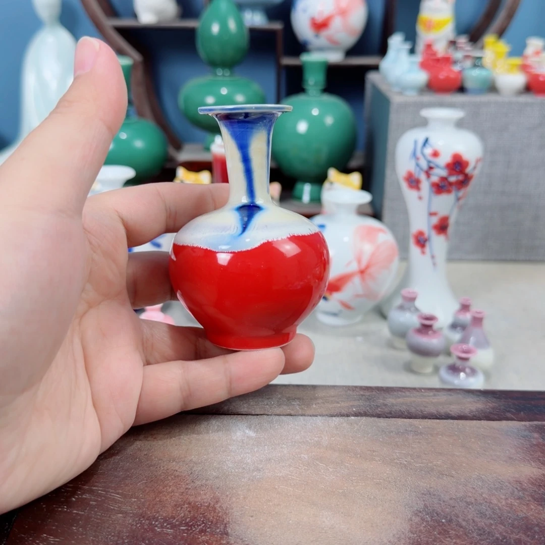 陶瓷手工小花器摆件
