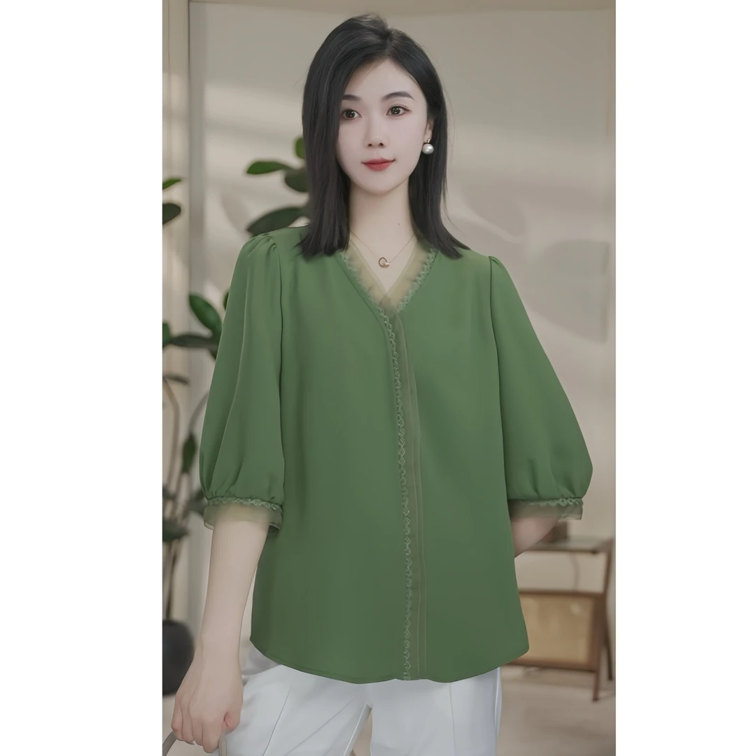 【小北甄选】欧若风8592678多色法式衬衫设计感百搭气质显瘦轻熟